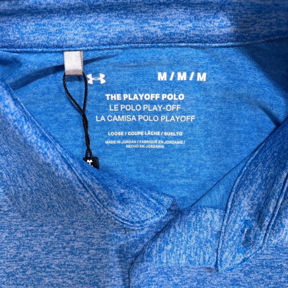 NWT Men's Size Medium Under Armour Playoff 3.0 Stripe Golf Polo Shirt - Picture 5 of 8